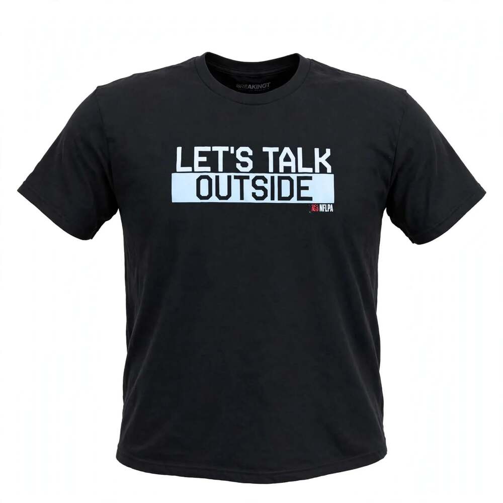 BreakingT NFLPA Let's Talk Outside Decency = Discussion Black T-Shirt